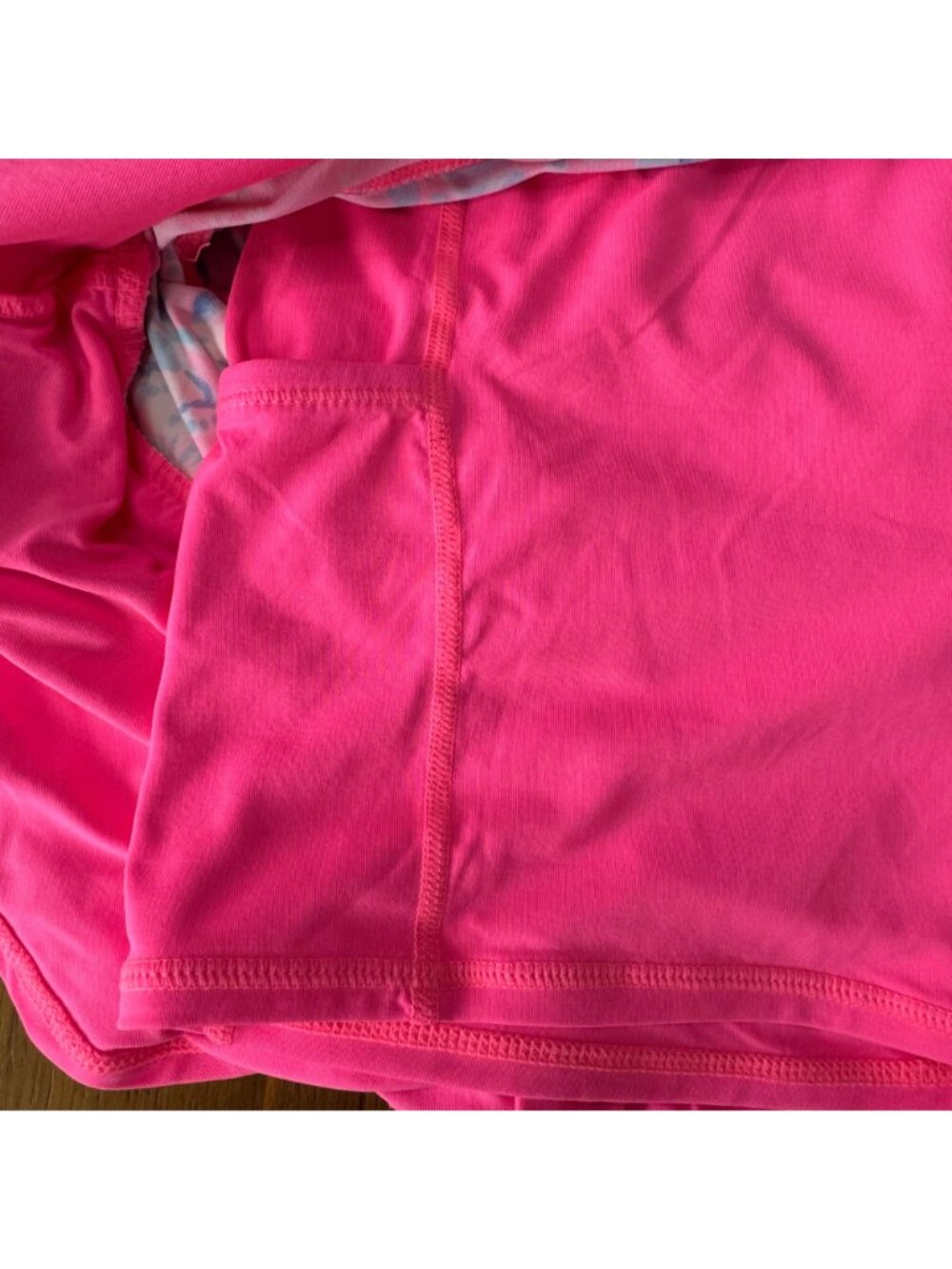 LILLY PULITZER Luxletic Skort Womens S Pink Blue Coral Ruffle Tennis Pickleball - Picture 4 of 10